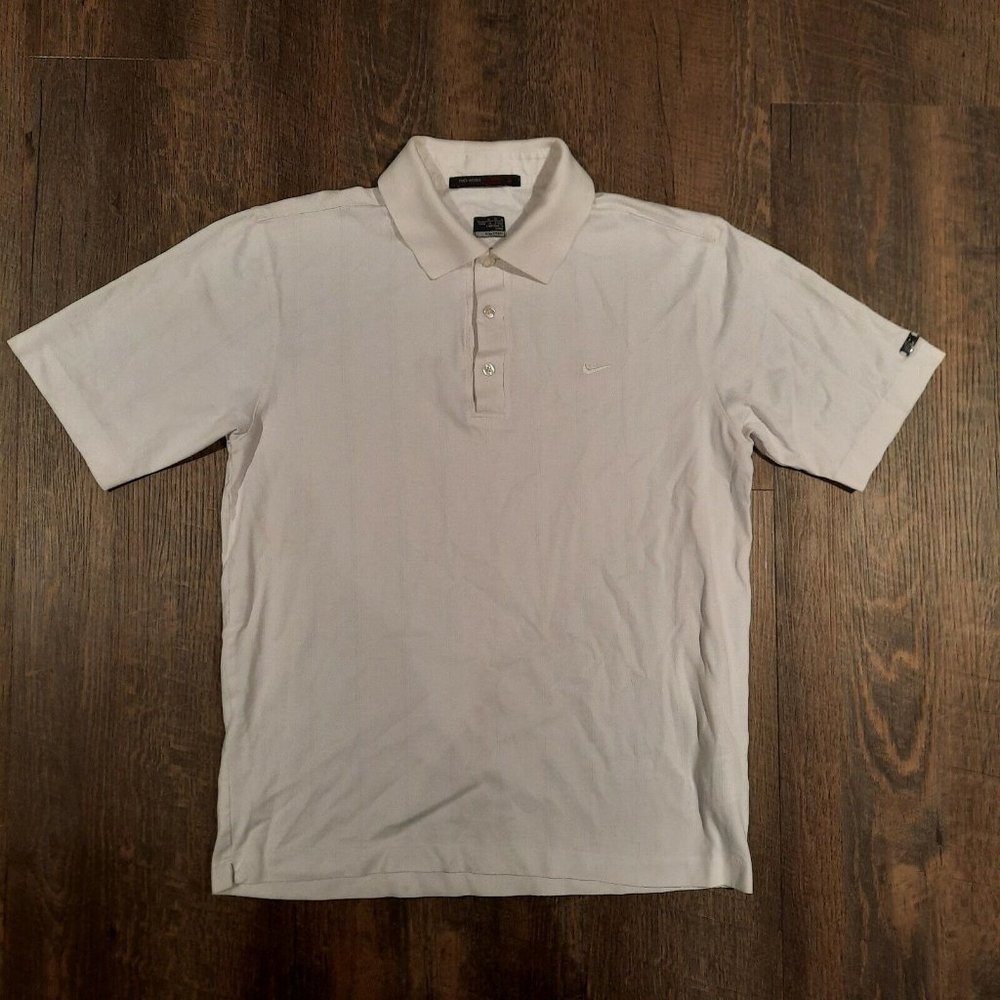 Nike Tiger Woods Collection Polo Shirt Mens Medium Dri Fit Stretch Breathable